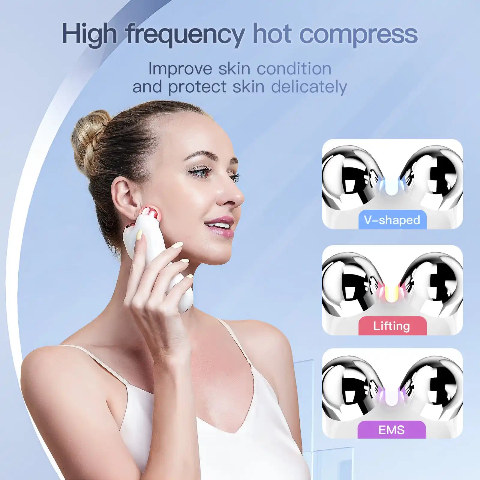 EMS Micro-Current Facial Roller Massager