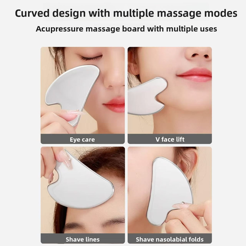 Stainless Steel Heart-shaped Facial Scraping Board