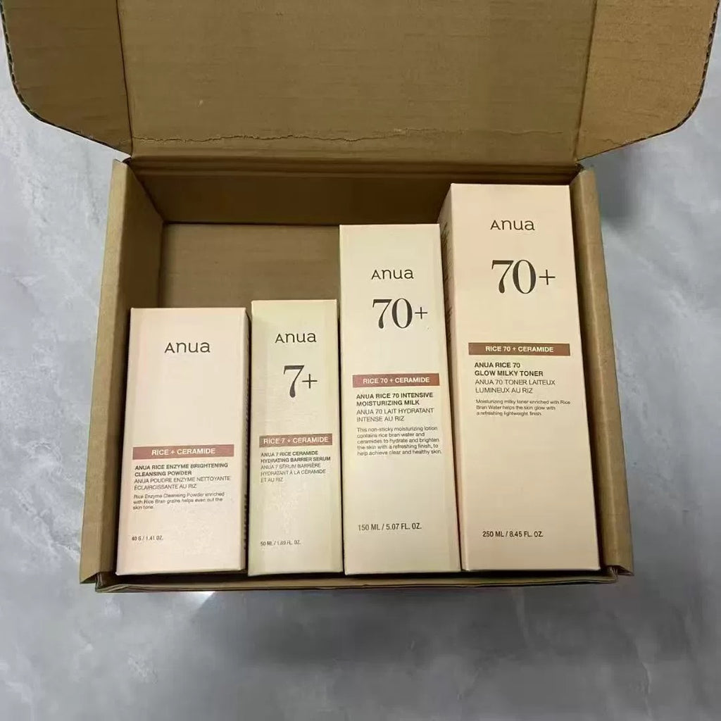 Anua Rice Skin Care Set for Glass Skin Glow ? Hydration & Brightening Bundle