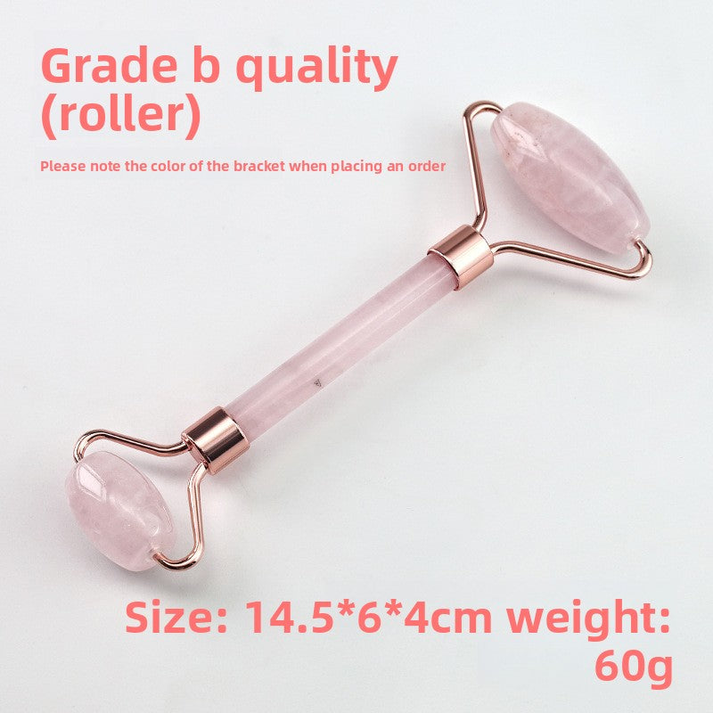 Rose Quartz Facial Roller and Heart Gua Sha