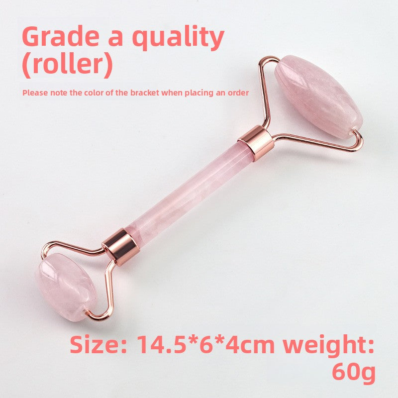 Rose Quartz Facial Roller and Heart Gua Sha