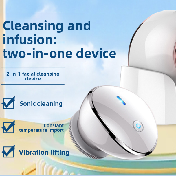 Ultrasonic Facial Cleansing and Serum Introduction Device