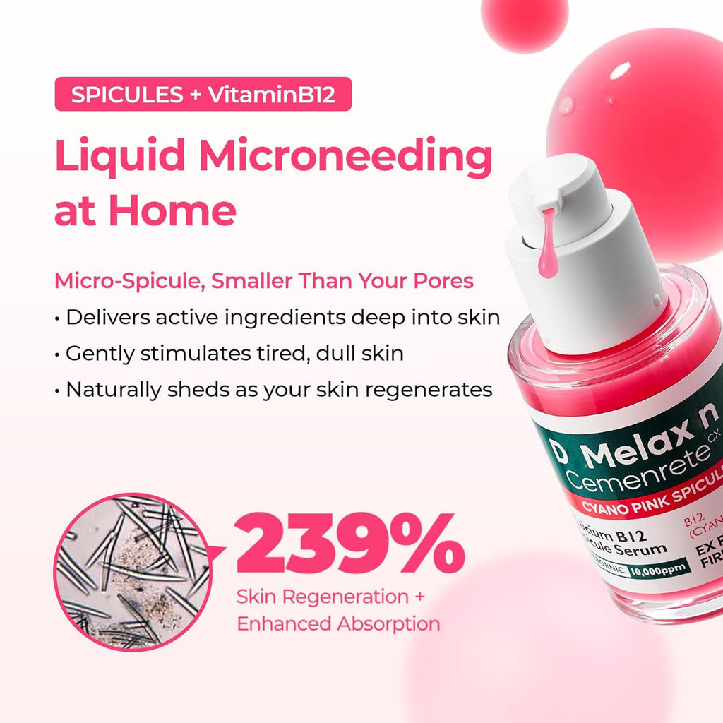 Pink Spicule Serum with Calcium Hydrating Set ? Deep Hydration, Skin Renewal, Collagen Boost, Smooth Glass Skin Glow Treatment
