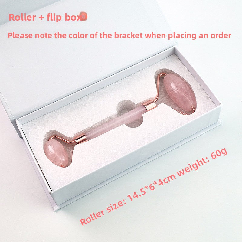 Rose Quartz Facial Roller and Heart Gua Sha