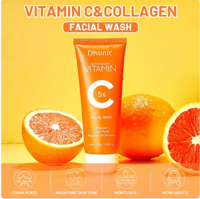Vitamin C Collagen Face Wash for Bright & Glowing Skin